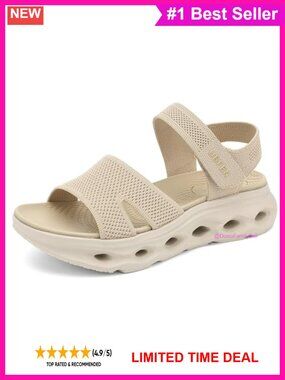 UBFEN Womens Comfortable Walking Sandals with Cushioned Sole